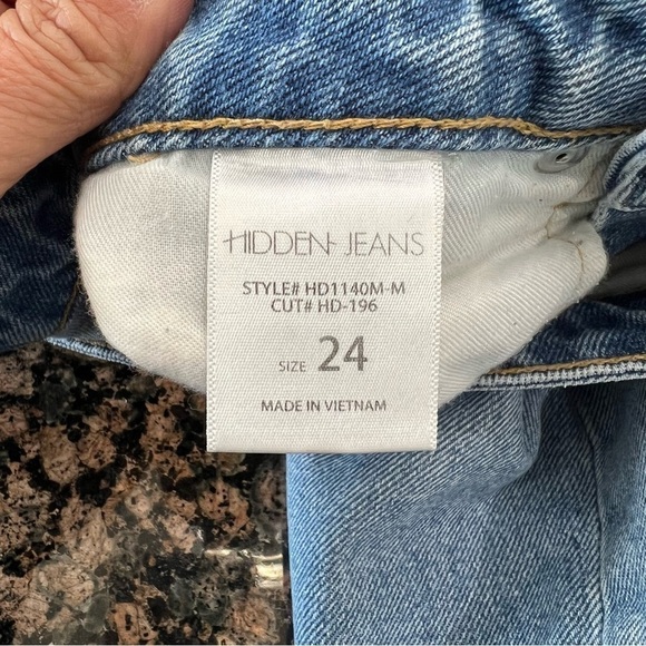 Hidden Denim Tracey Frayed Hem Size 24 - Picture 7 of 11